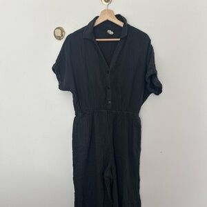 Pact Gauze Jumpsuit Medium Black
